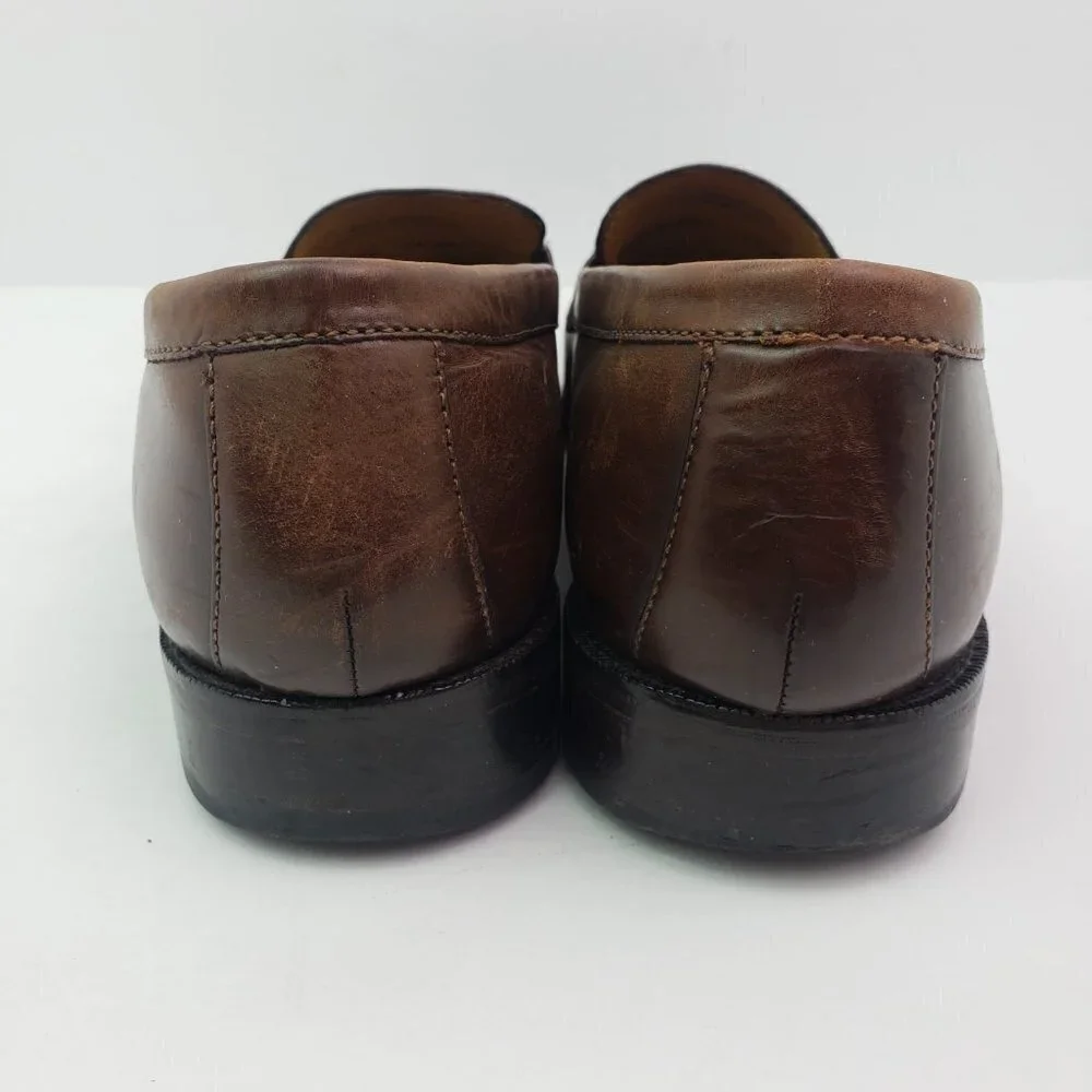 Cole Haan Mens Size 9.5 Brown NikeAir Tassel Slip On Formal Dress Loafer Shoes